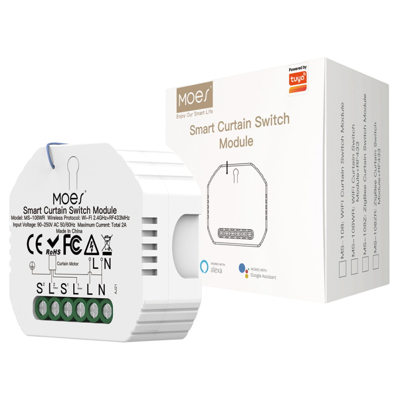 Moes WiFi Mini DIY RF433 Smart Roller Blinds Shutt02