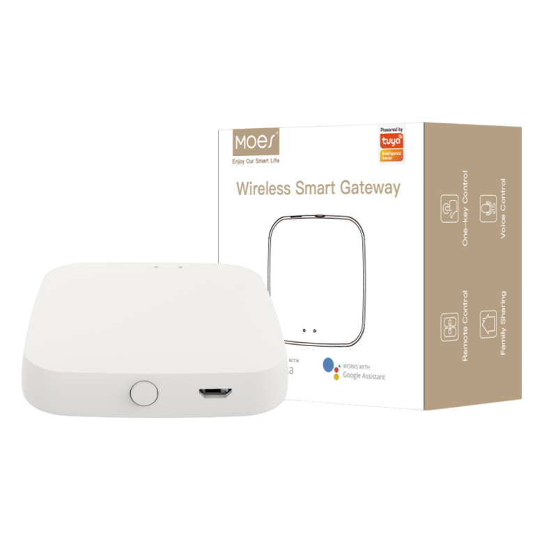 MOES Wireless Tuya Bluetooth Gateway Smart WiFi Hub Smart Home Bluetooth MESH(SIG)Gateway